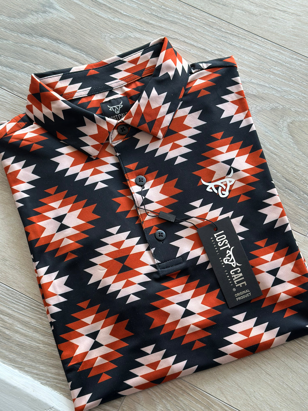 LC Yuma Performance Polo/Black Orange