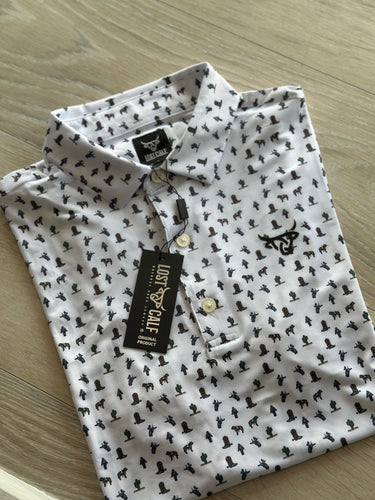 LC Howdy Performance Polo/White