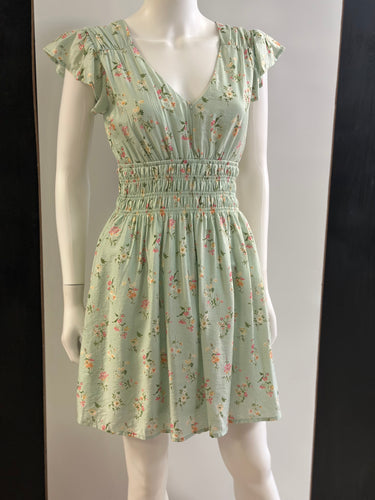 Women Dress/Light Sage Multi-CR2231A