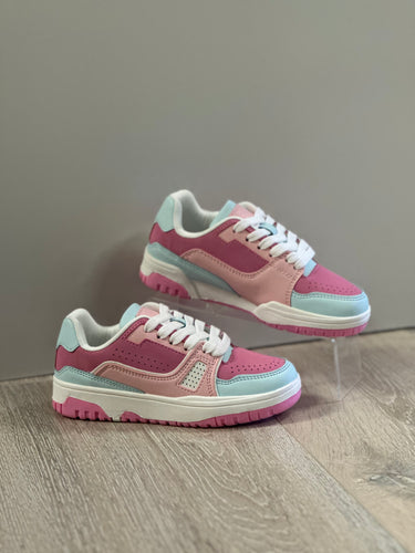 Girls Tennis Shoes/Fuchsia Blue-Rich-35