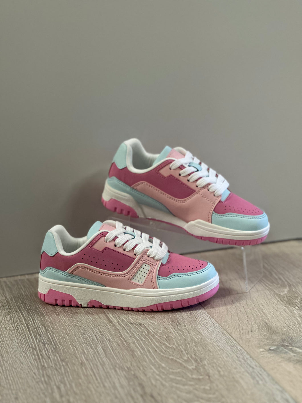 Girls Tennis Shoes/Fuchsia Blue-Rich-35