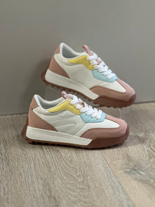 Girls Tennis Shoes/Pink Multi-Round-13K