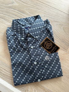 Men Long-sleeved Shirt/Teal-114