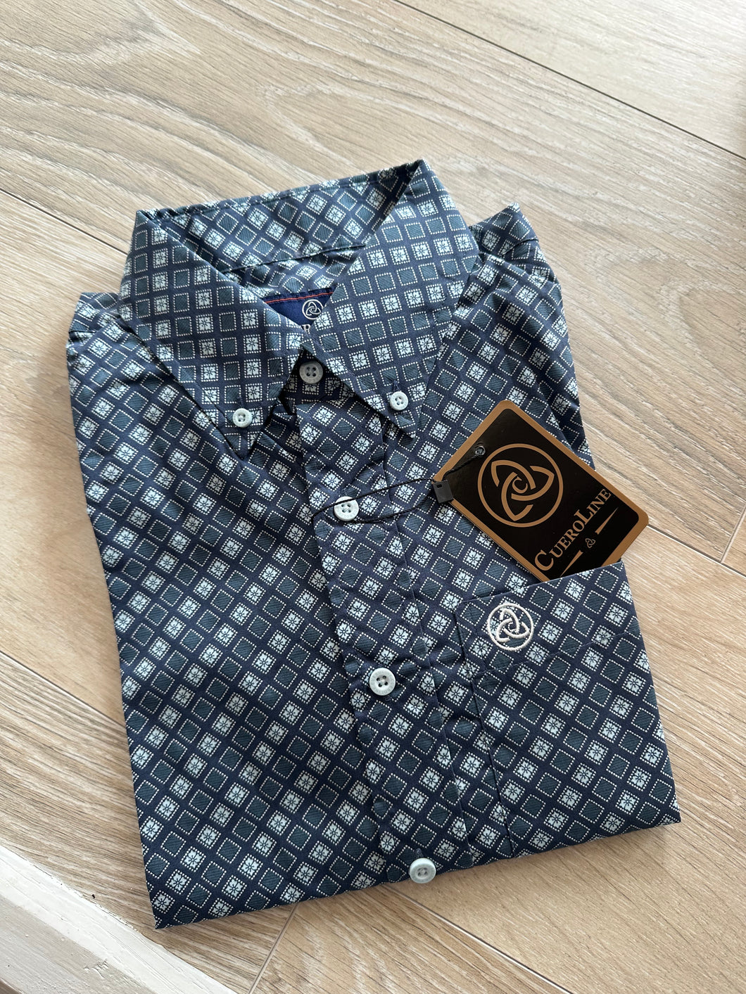 Men Long-sleeved Shirt/Teal-114