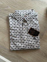Load image into Gallery viewer, Men Long-Sleeved Shirt/Black White-038