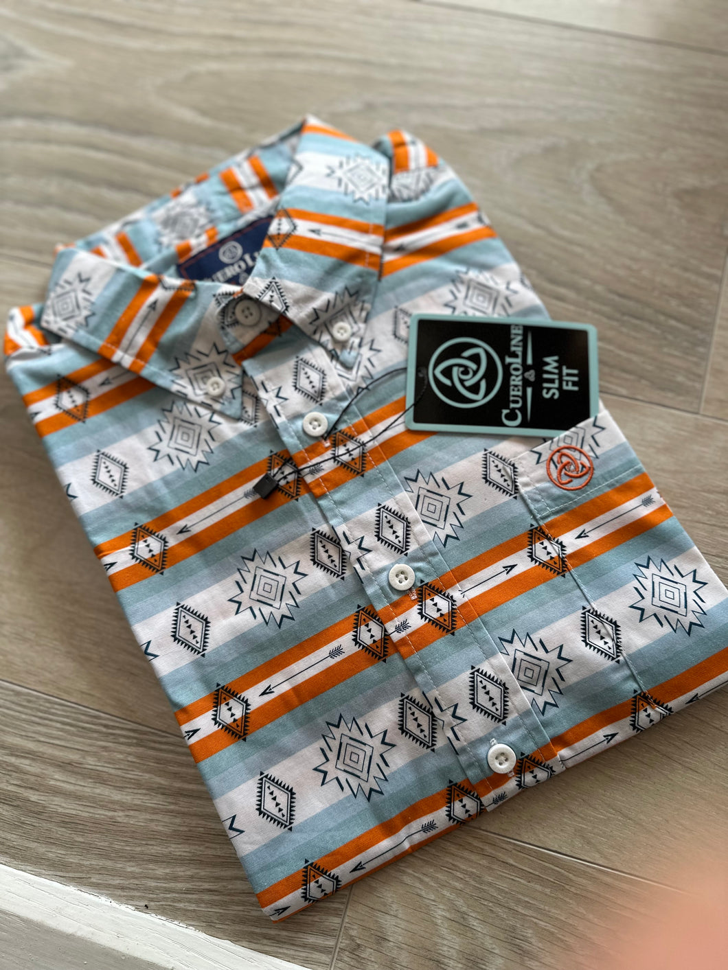 Men Long-Sleeved Shirt/Orange-049