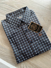 Load image into Gallery viewer, Men Long-Sleeved Shirt/Navy Brown-044