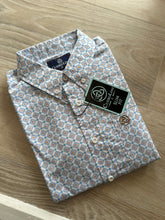 Load image into Gallery viewer, Men Long-Sleeved Shirt/Blue Brown-014