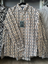 Load image into Gallery viewer, Men Long-Sleeved Shirt/Orange Black-105