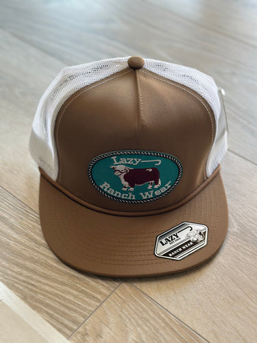 Lazy Ranch/Coyote Brown & White-CBWHT4-J