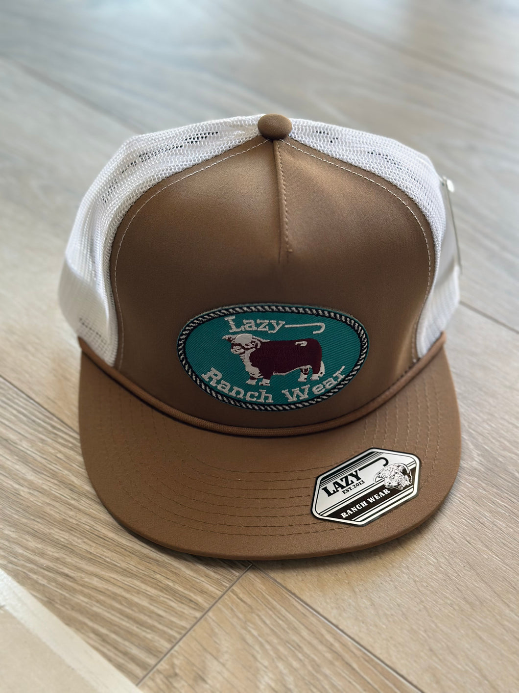 Lazy Ranch/Coyote Brown & White-CBWHT4-J