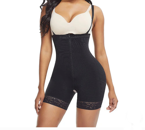 Women shapewear/Black-08-front zip