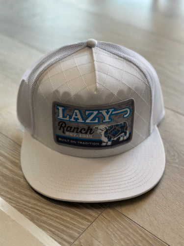 Lazy Ranch/Ice Blue & White-WHTWHT4-CF-BLU One siz