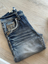 Load image into Gallery viewer, Mens Jeans Western Blue/Long 30-WJ2355
