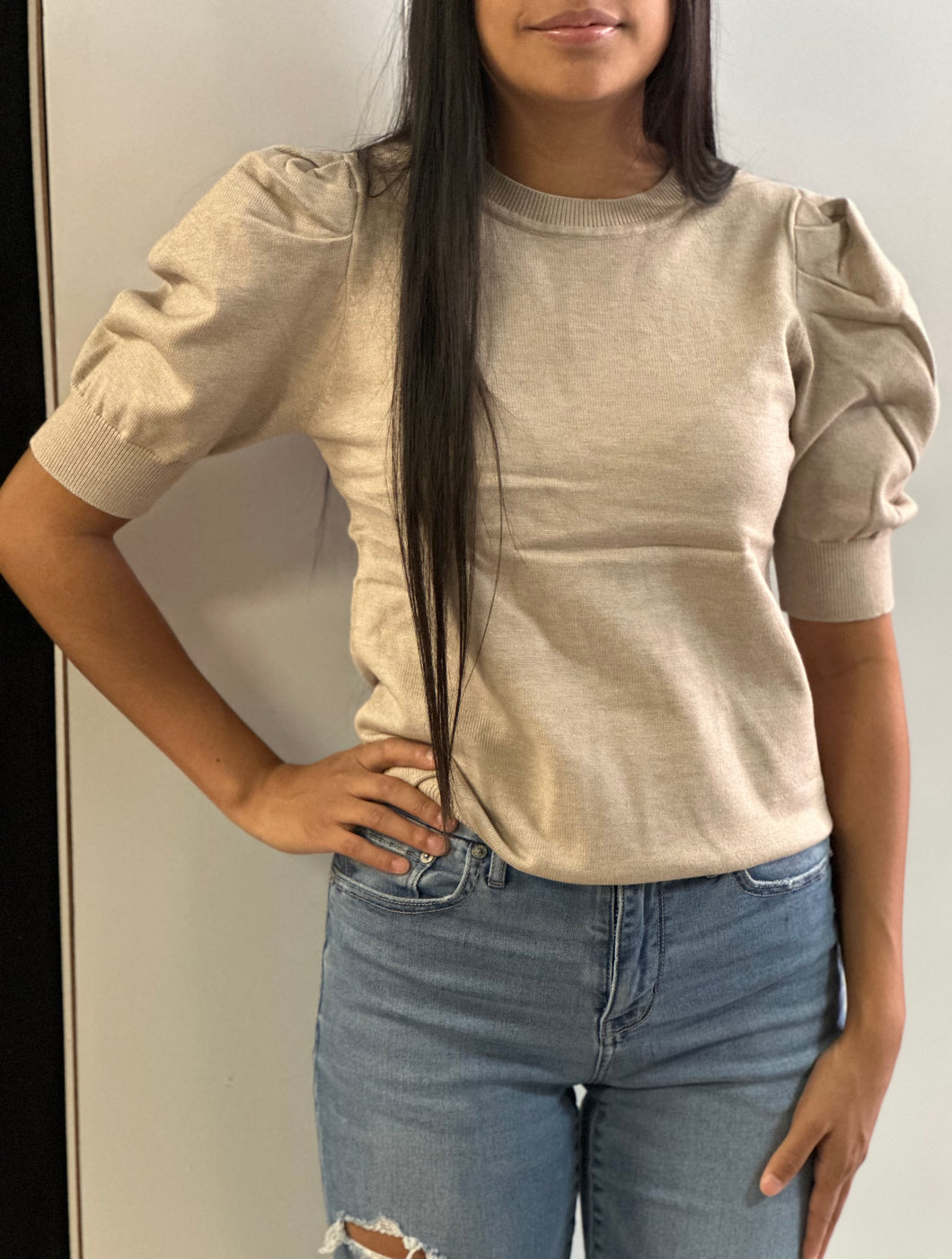 Women Top/H Beige-TW-2257Y