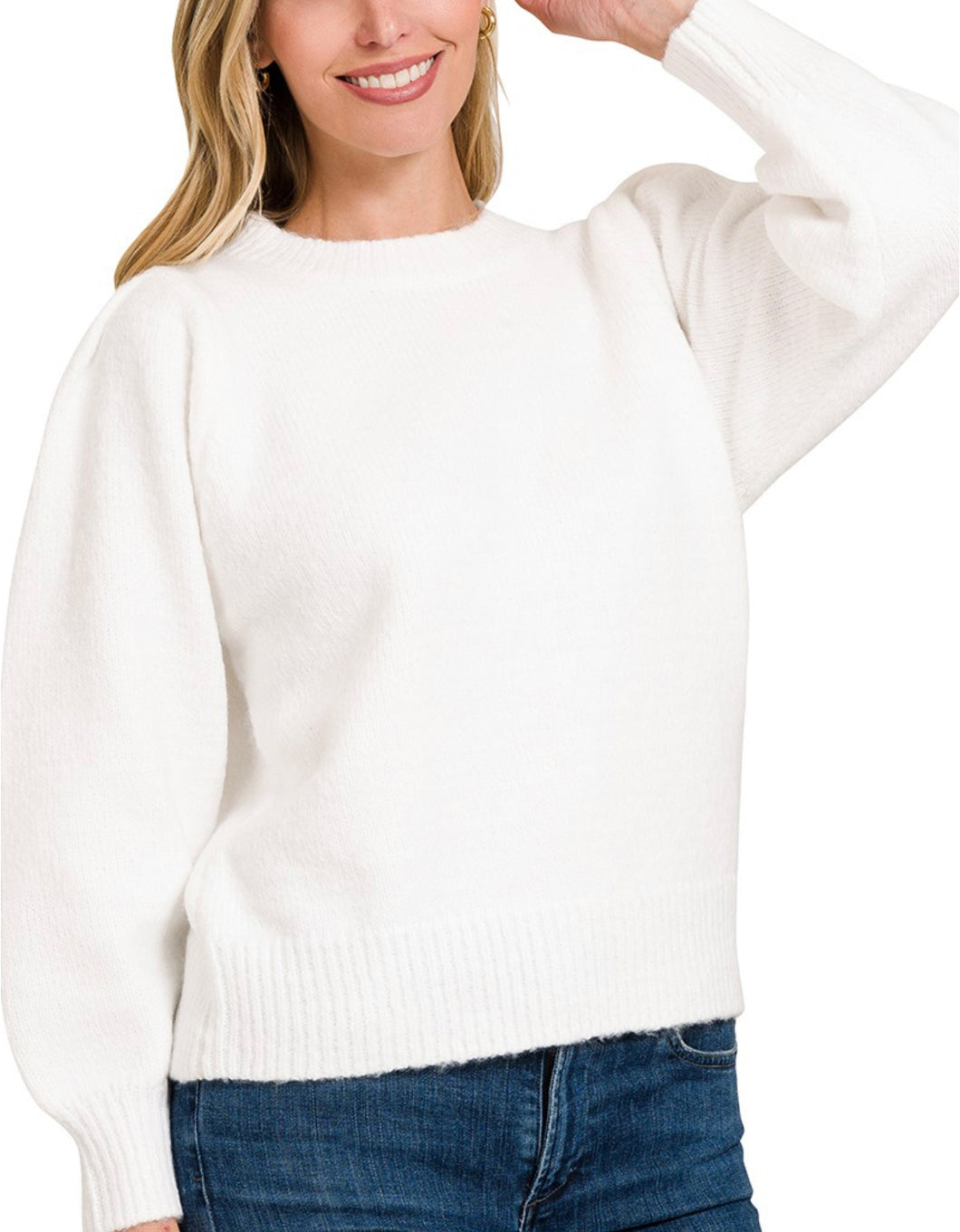 Women Sweater/Off White-TW228