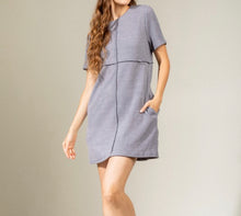 Load image into Gallery viewer, Women Mini Dress/Grey-140R