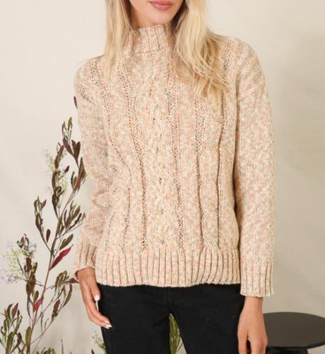 Women Sweater Top/Green Orange-NK10349
