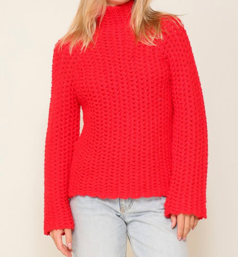 Women Sweater-Top/Red-NK10971