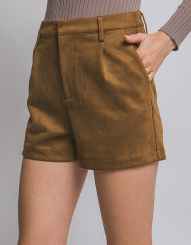 Women Soft Shorts/Camel-60073PN
