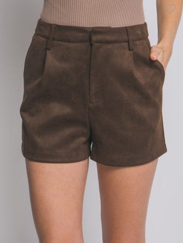 Women Soft Shorts/Choco Brown-60073PN