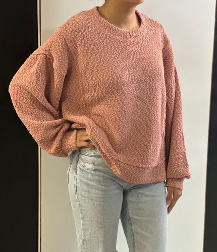 Women Oversized Top/Blush-NT11338-1