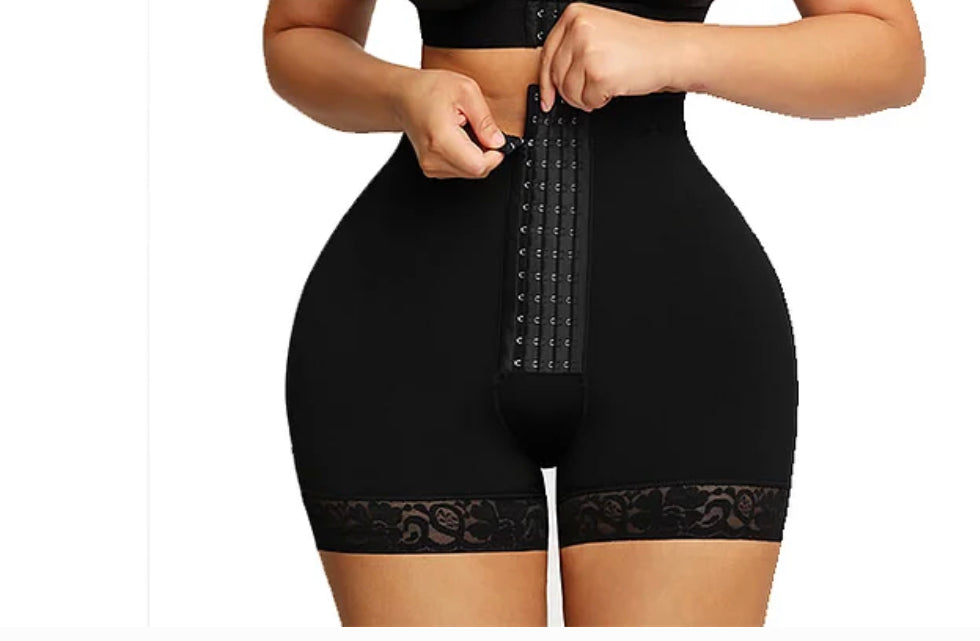 Women Shapewear/Black-09 short hooks