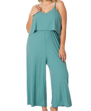 Load image into Gallery viewer, Women Plus Jumpsuit/Dusty Teal-RP-8021