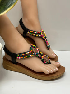 Women Sandals/Black-Ethnic-67