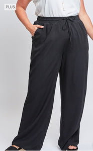 Women Plus Pants/Black-XP715R1