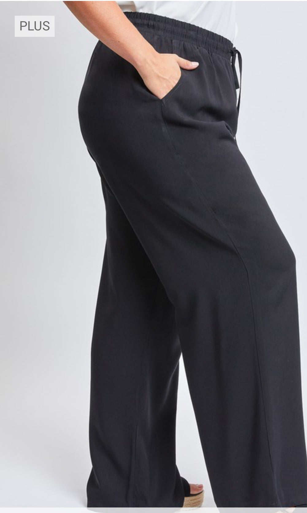 Women Plus Pants/Black-XP715R1