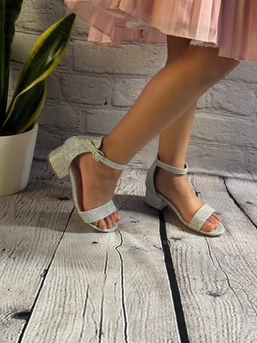 Girls Heels/Silver-Darcie-1K