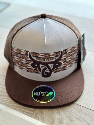 Lost Calf/Cap-Koda White/Brown Flat