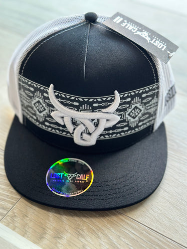 Lost Calf/Cap-Shima Black/White