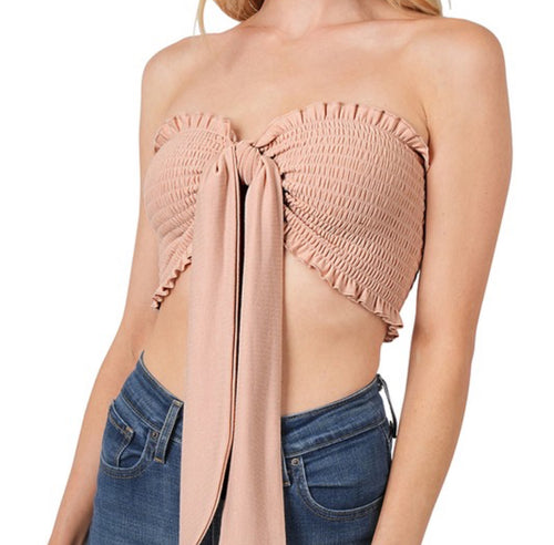 Women Tube Top/Dusty Blush-TT-5180A