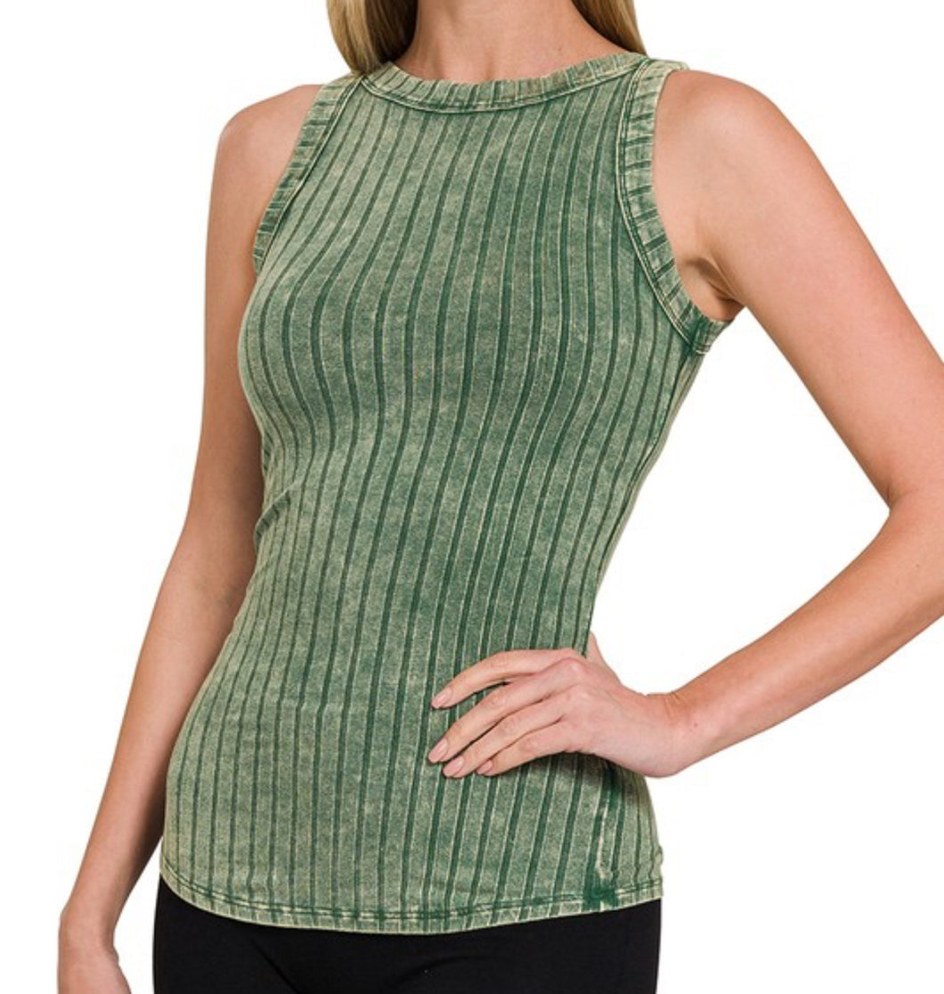 Women Tank Top/DK Green-RTW-8432G7