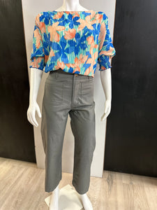 Women Top/Turquoise Blue-HT4975A
