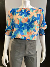 Load image into Gallery viewer, Women Top/Turquoise Blue-HT4975A