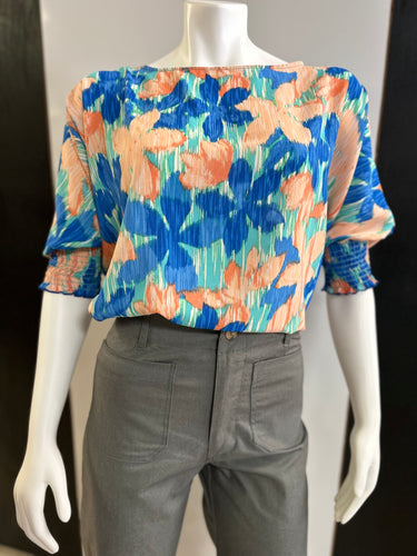 Women Top/Turquoise Blue-HT4975A