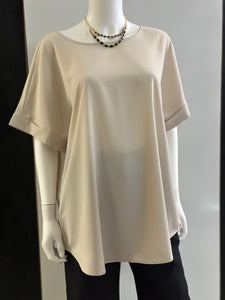 Women Plus Top/Sand Beige-QT-3500XN