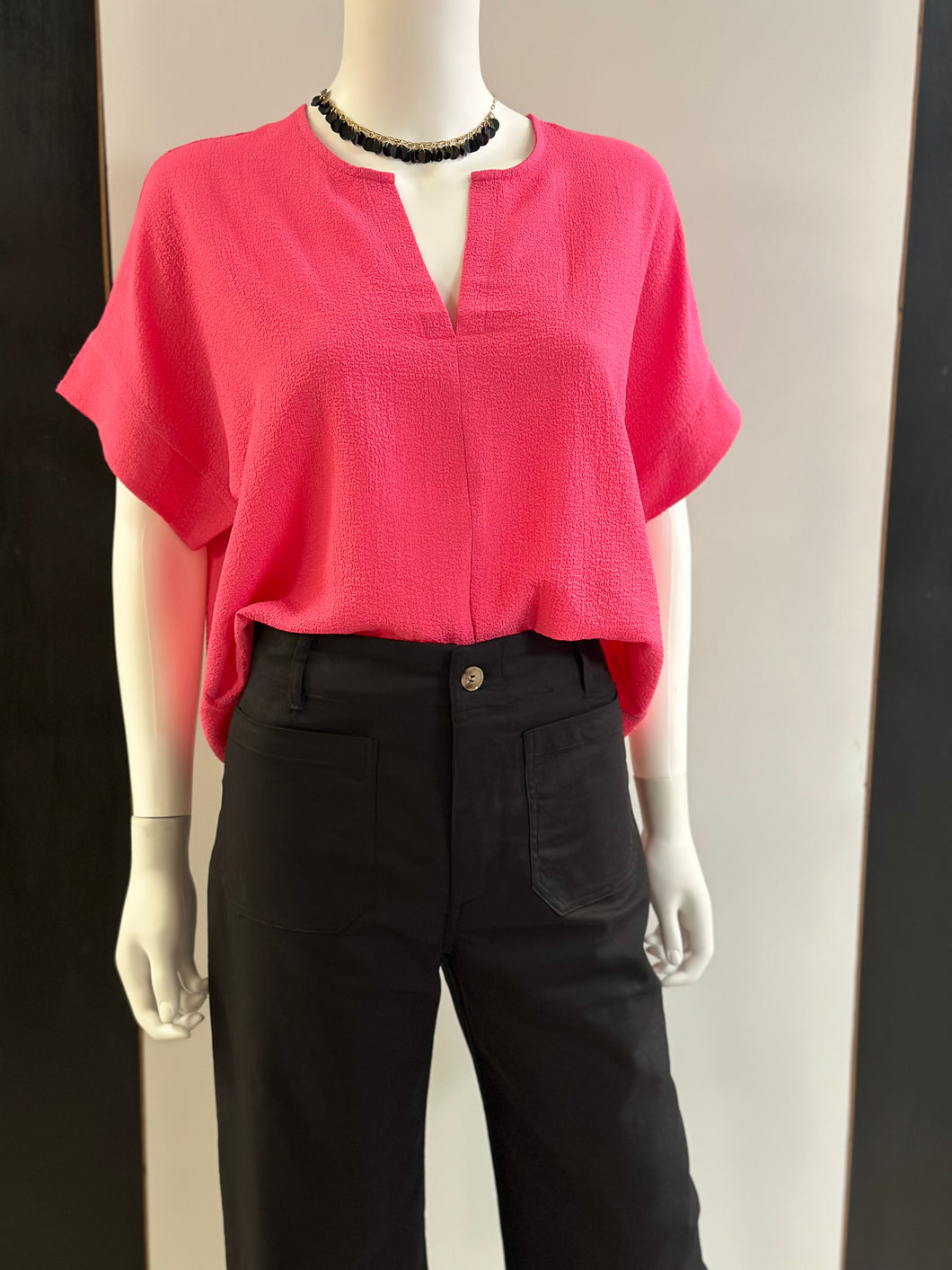 Women Top/Fuchsia-QT-1355Y