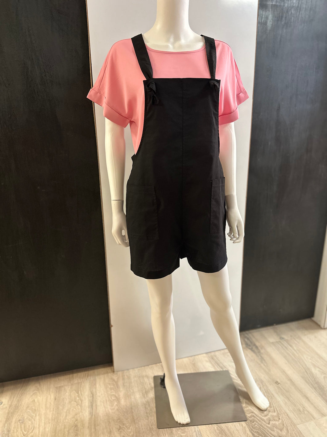Women Romper/Black-QP-7302A5
