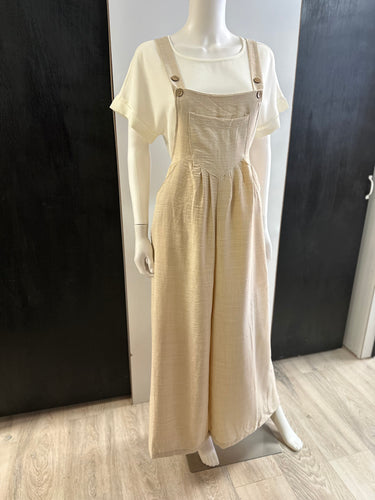 Women Jumpsuit/Oatmeal-HF25A143