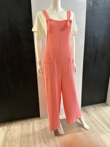 Women Overalls/Peach-RPL-8595Y