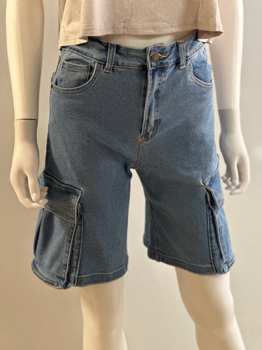 Women Bermuda Pants/LT Denim-HMP-40848