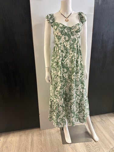 Women Dress/Moss Green-RD4058