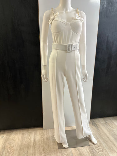 Women Jumpsuit/White-JP80551