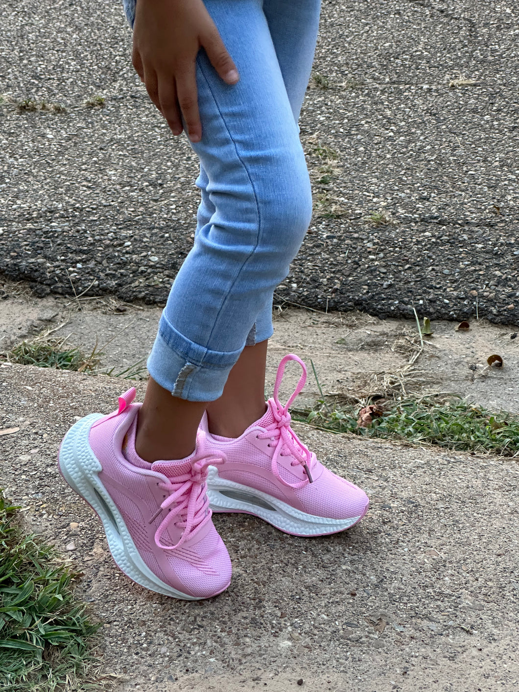 Girls Tennis Shoes/Pink-Hop-23K