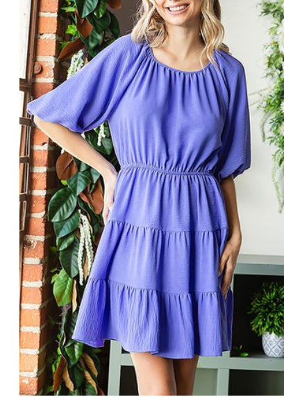 Women Plus Dress/Periwinkle-1035