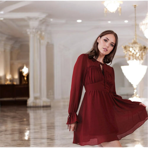 Women Dress/Brick-ND31872-1